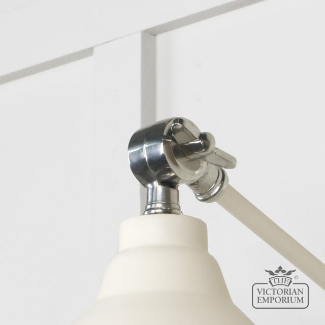 Brindle Wall Light With Hammered Nickel Interior And Teasel Exterior 49718ste 4 L