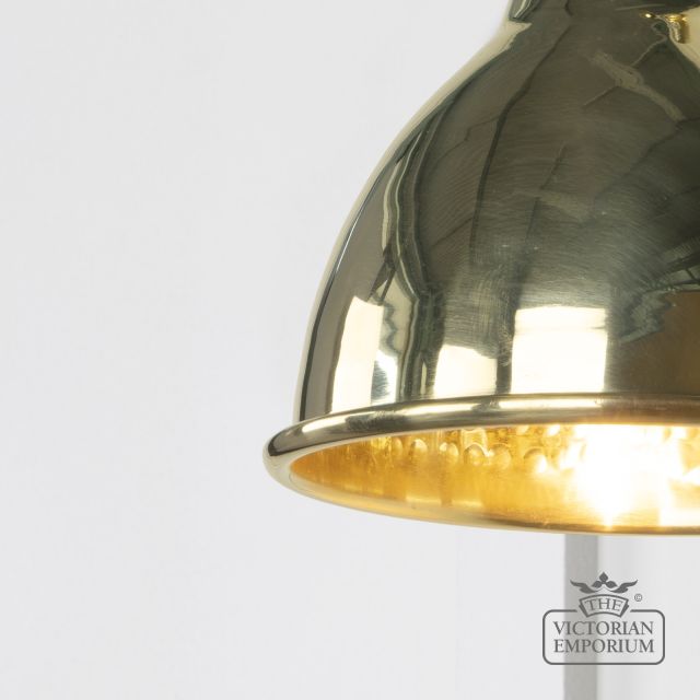 Brindle Wall Light In Hammered Brass 49719 3 L