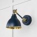 Brindle Wall Light in Hammered Brass with Dusk Exterior 49719sdu 1 l