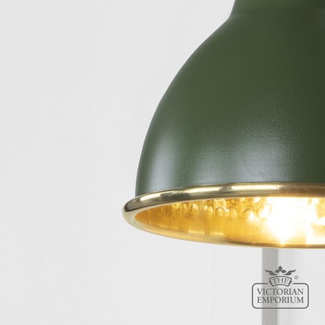 Brindle Wall Light In Hammered Brass With Heath Exterior 49719sh 3 L