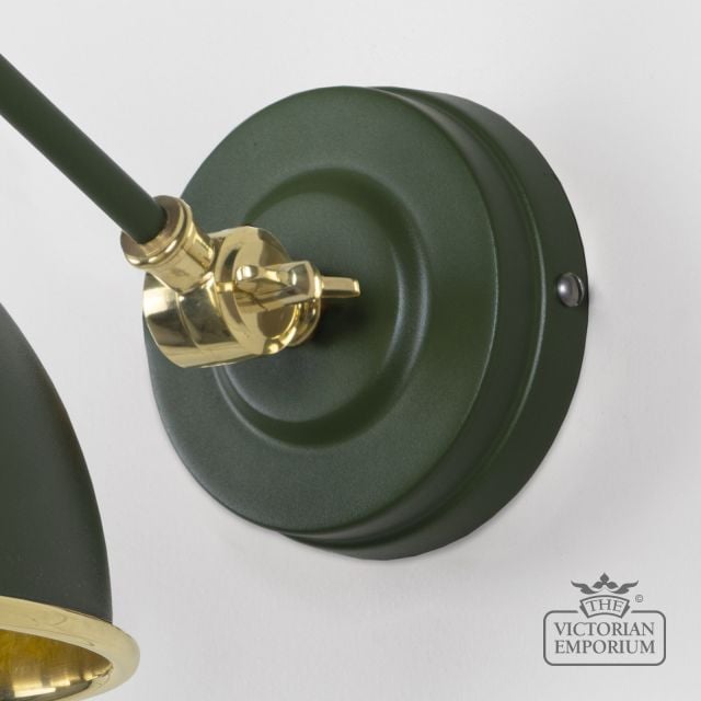 Brindle Wall Light In Hammered Brass With Heath Exterior 49719sh 5 L