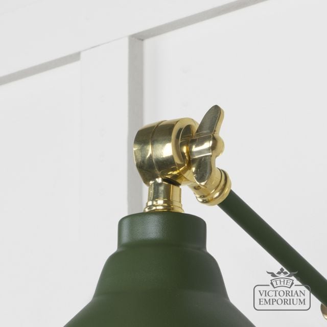 Brindle Wall Light In Hammered Brass With Heath Exterior49719sh 4 L