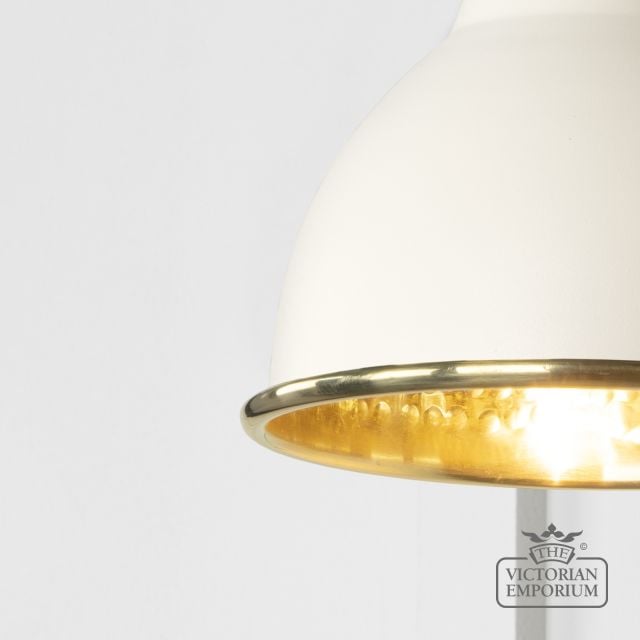 Brindle Wall Light In Hammered Brass With Teasel Exterior 49719ste 3 L