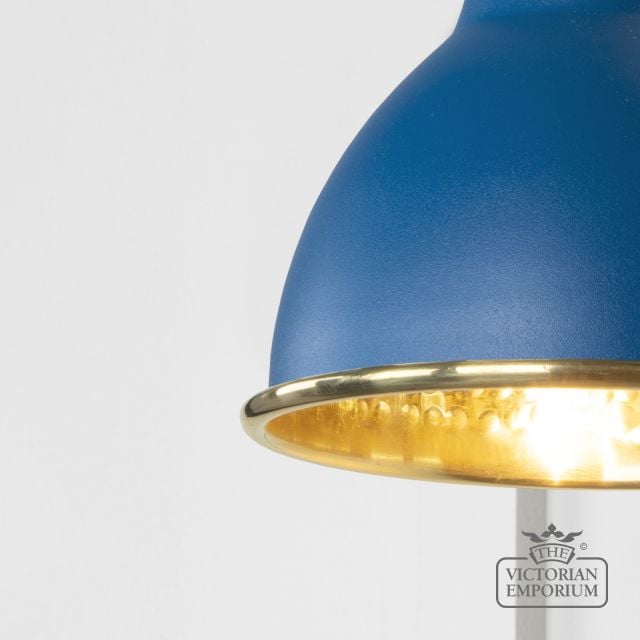 Brindle Wall Light In Hammered Brass With Upstream Exterior 49719su 3 L