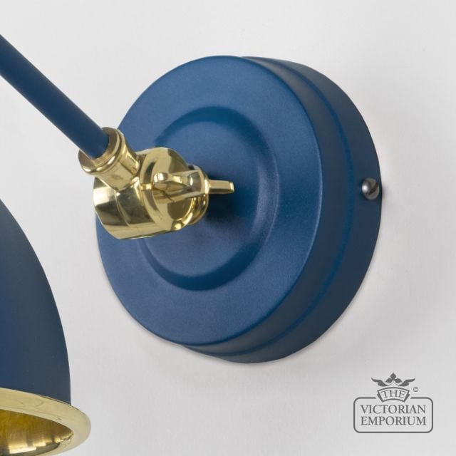 Brindle Wall Light In Hammered Brass With Upstream Exterior 49719su 5 L