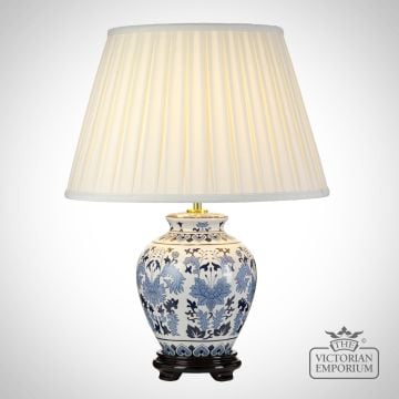 Lin Yi Table Lamp With Porcelain Base And Fabric Shade Dl Linyi Tl
