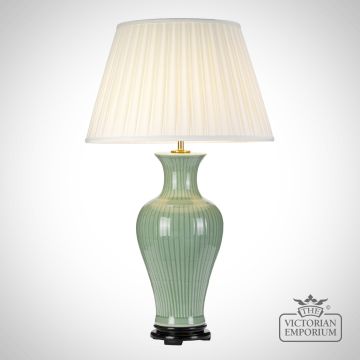 Dalian Table Lamp With Porcelain Base And Fabric Shade Dl Dalian Tl