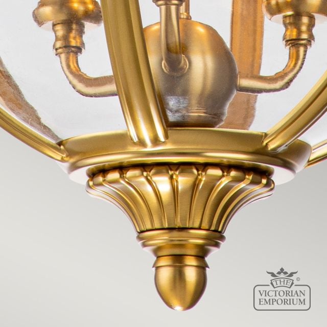 Adam 3 Light Pendant In Burnished Brassfe Adams 3p Bb Detail 3