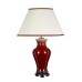 Majin Table Lamp with Porcelain Base and Fabric Shade dl majin tl oxb off