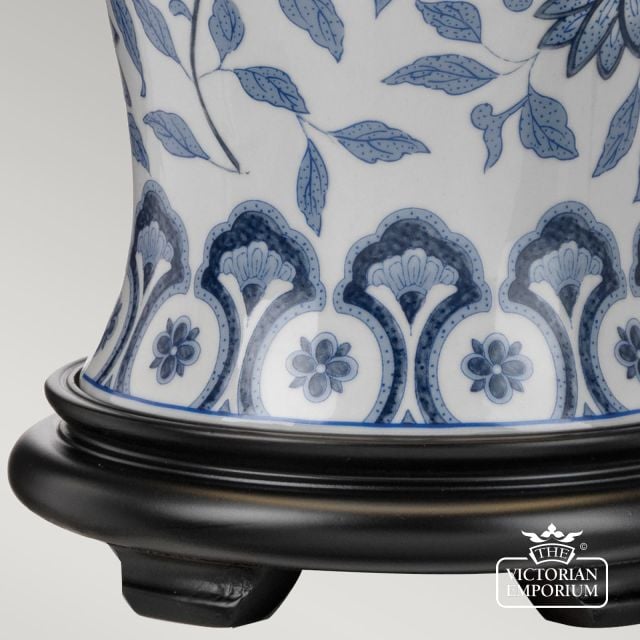 Ying Table Lamp With Porcelain Base And Fabric Shade Dl Ying Tl Detail4