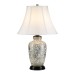 Silver Thistle Table Lamp with Porcelain Base and Fabric Shade silverthistle tl
