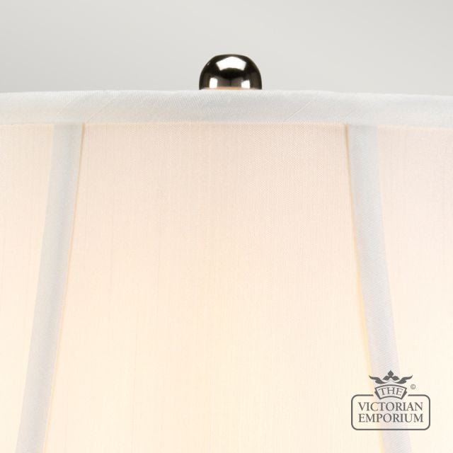 Silver Thistle Table Lamp With Porcelain Base And Fabric Shade Silverthistletl Detail1