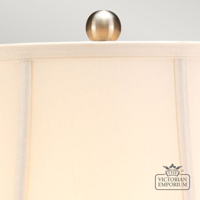 Blue Trad Table Lamp With Porcelain Base And Fabric Shade Blue Trad Wp Tl Detail1