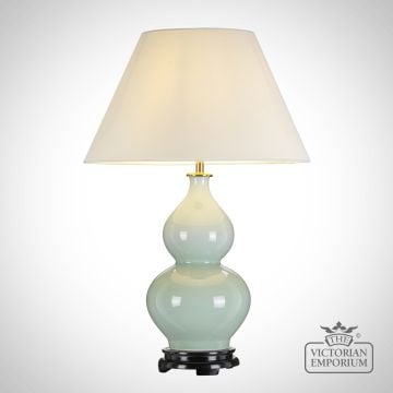 Harbin Celadon Table Lamp With Porcelain Base And Fabric Shade Dl Harbin Tl Cel