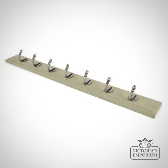 Hat and coat rack with Acorn hooks
