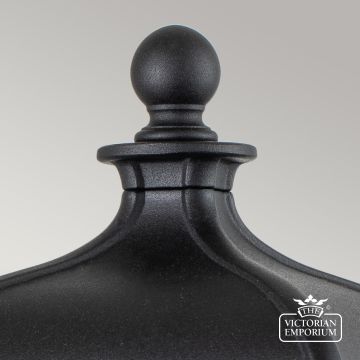 Bay View Pedestal Lantern In Black 3m Bk Detail 1