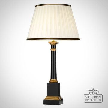 Peronne Table Lamp with Porcelain Base and Fabric Shade