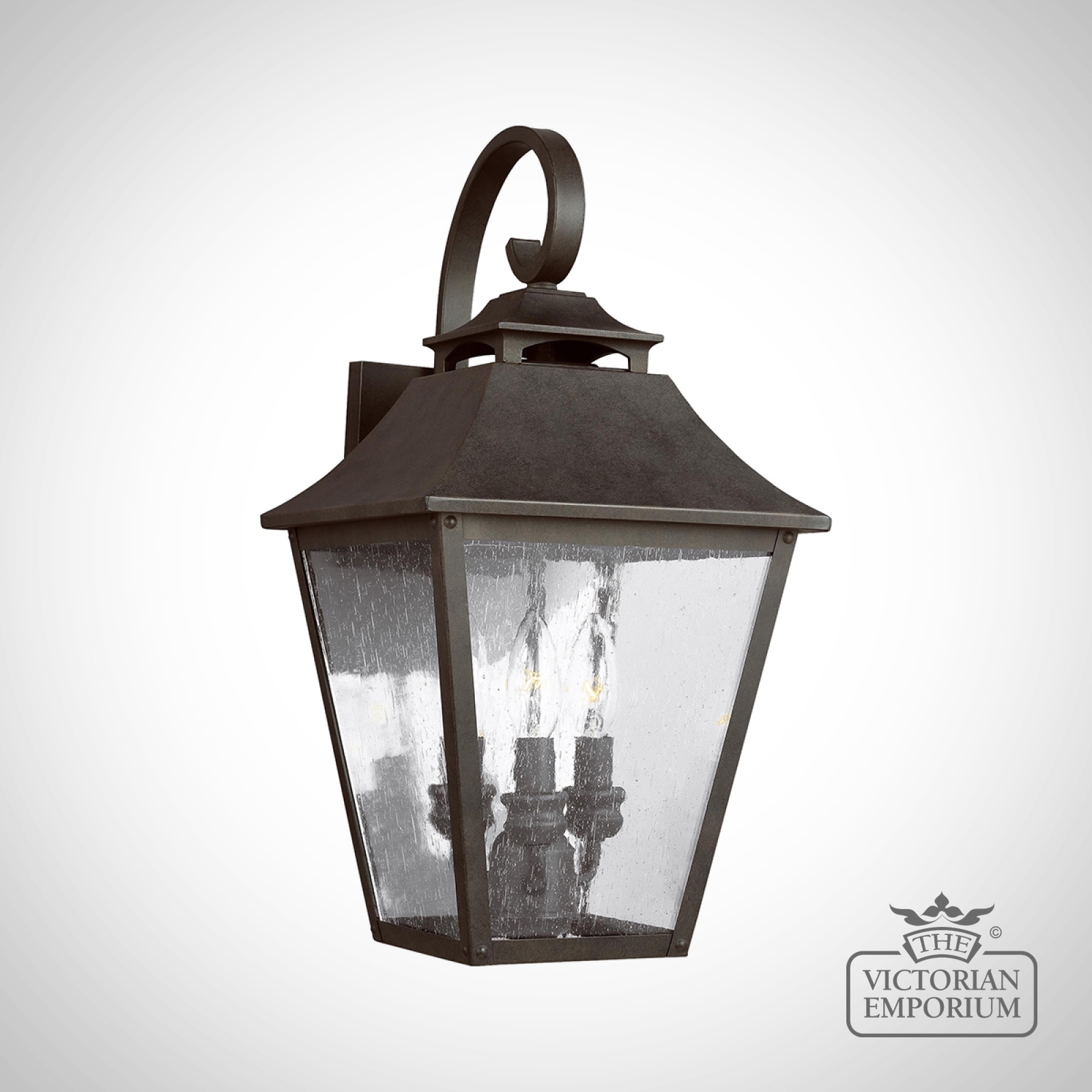 Galena Large Wall Lantern in Sable