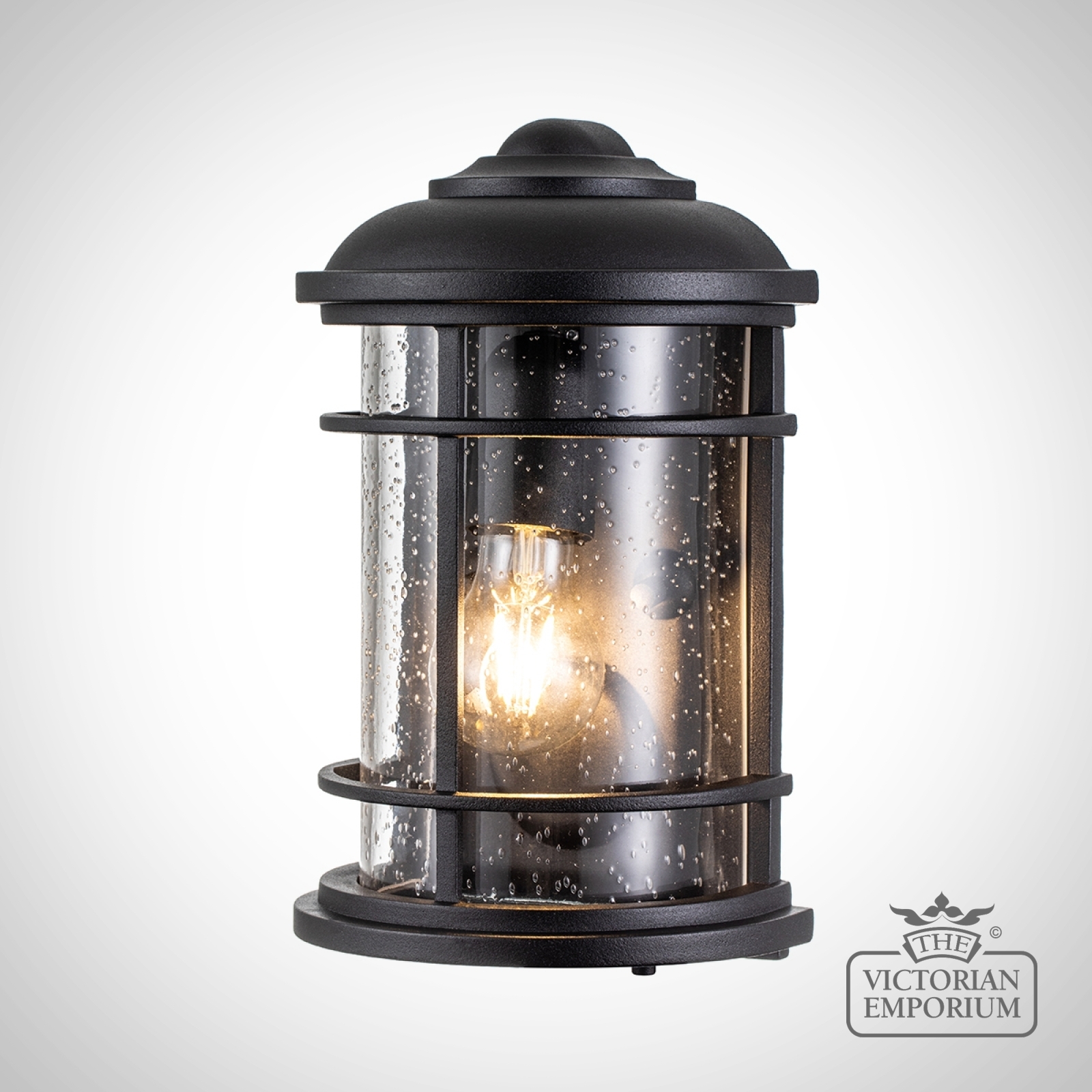 Lighthouse Half Wall Light in Textured Black