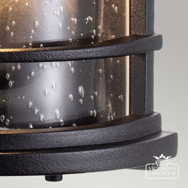 Lighthouse Half Wall Light In Textured Black Fe Lighthouse 7 Blk Detail 2