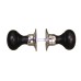 02 43.081b.ech.50  - door knob set bun type ebonised chrome 50mm