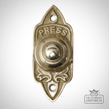 05 01.358m.sb .75 Door Bell Push Press Minster Design 75 X 27mm Solid Brass