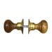 17 43.081b.tnb.50 - door knob set bun type teak brass 50mm 2