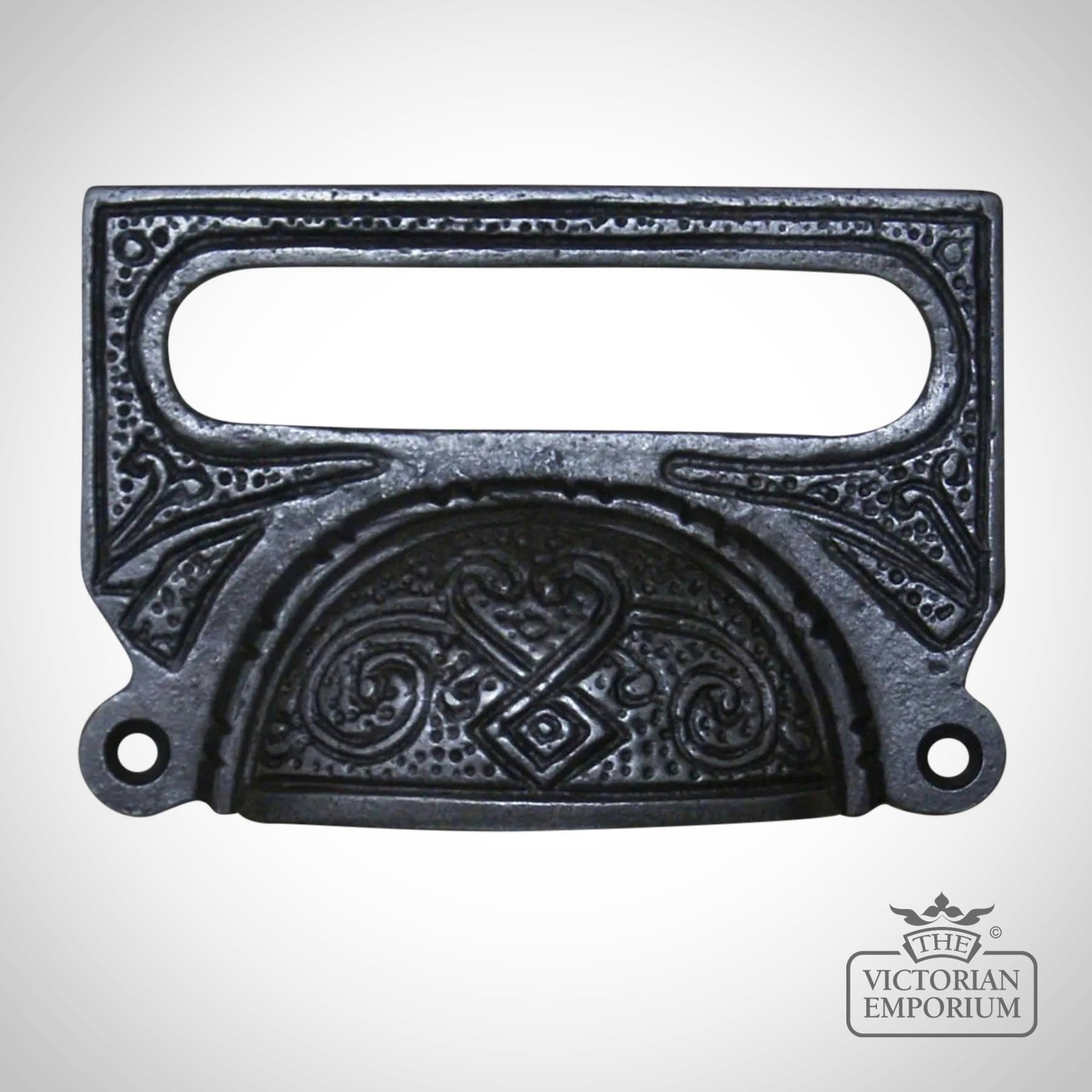 Cup Label Frame Tray Handle in Antique Iron