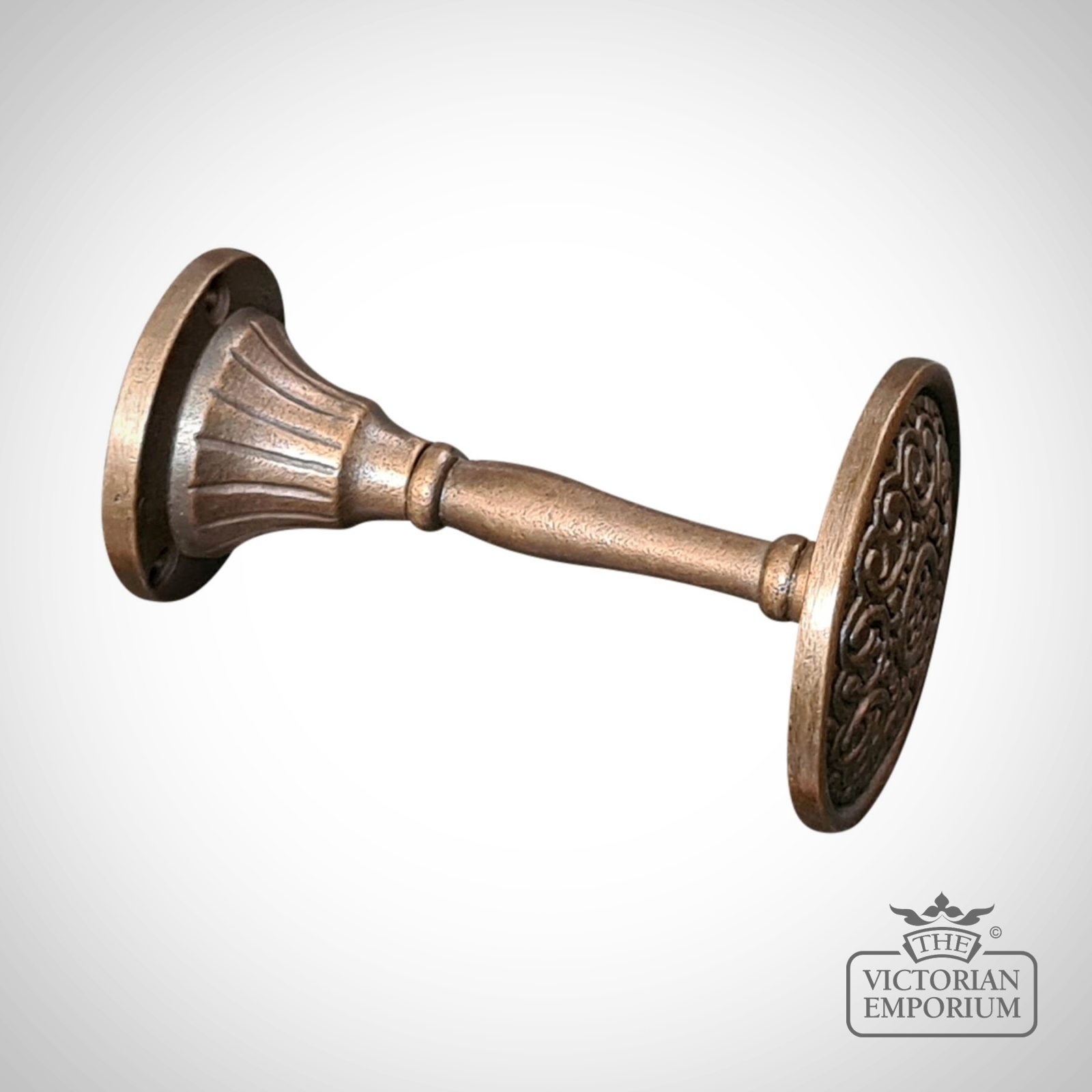 Inca Design Curtain Holdback in Antique Brass