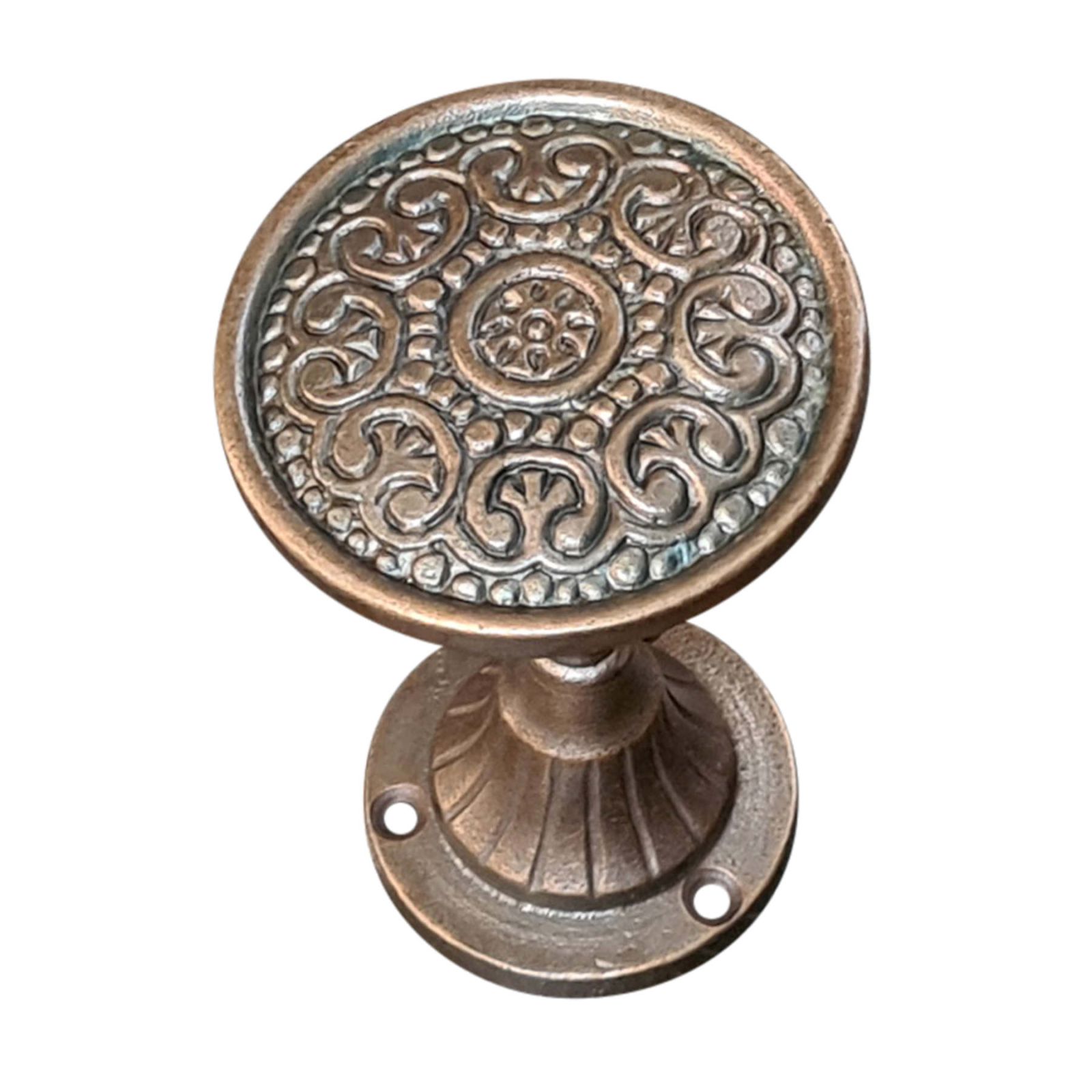 Inca Design Curtain Holdback in Antique Brass