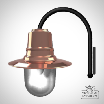 Goose Neck Outdoor Copper Wall Light in a Choice of Sizes