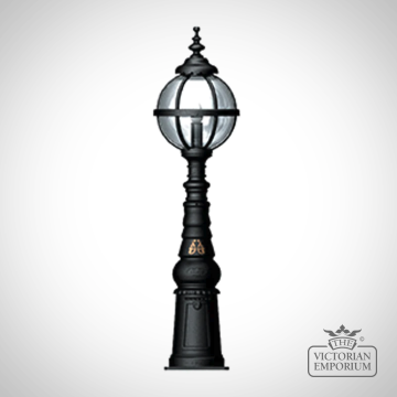 Manor Globe Lantern on Cast Iron Pedestal