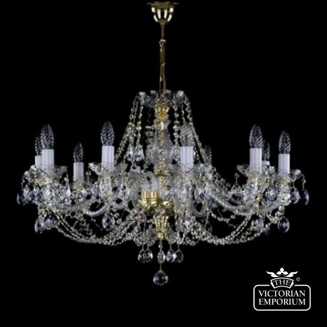 Medium traditional 10 arm chandelier