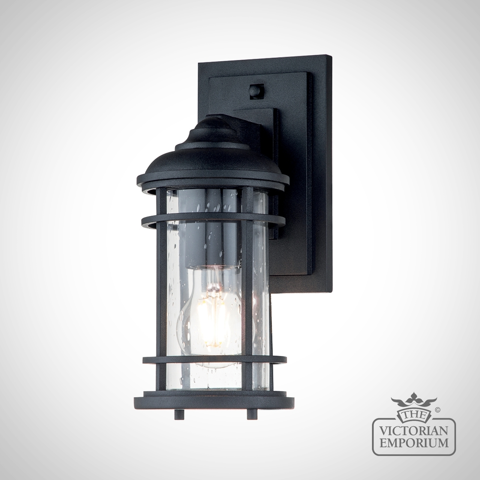 Lighthouse Small Wall Light in Textured Black