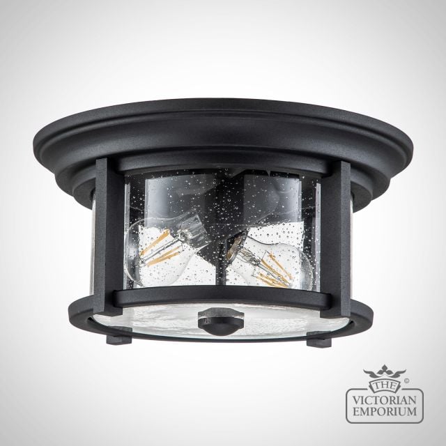 Merrell 2 Light Ceiling Flush Mount Light Black  Fe Merrill F Blk Off