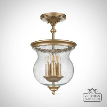 Pickering Semi-Flush/Duo-Mount Light in Painted Natural Brass