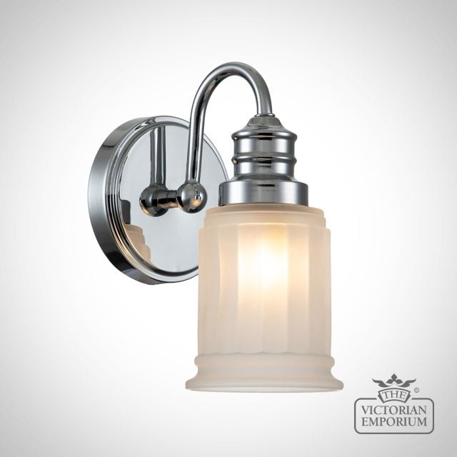 Swell Single Bathroom Wall Light in Polished Chrome