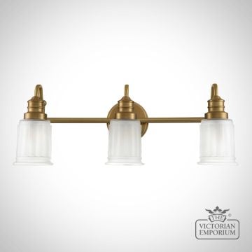 Swell Triple Bathroom Wall Light in Brushed Brass