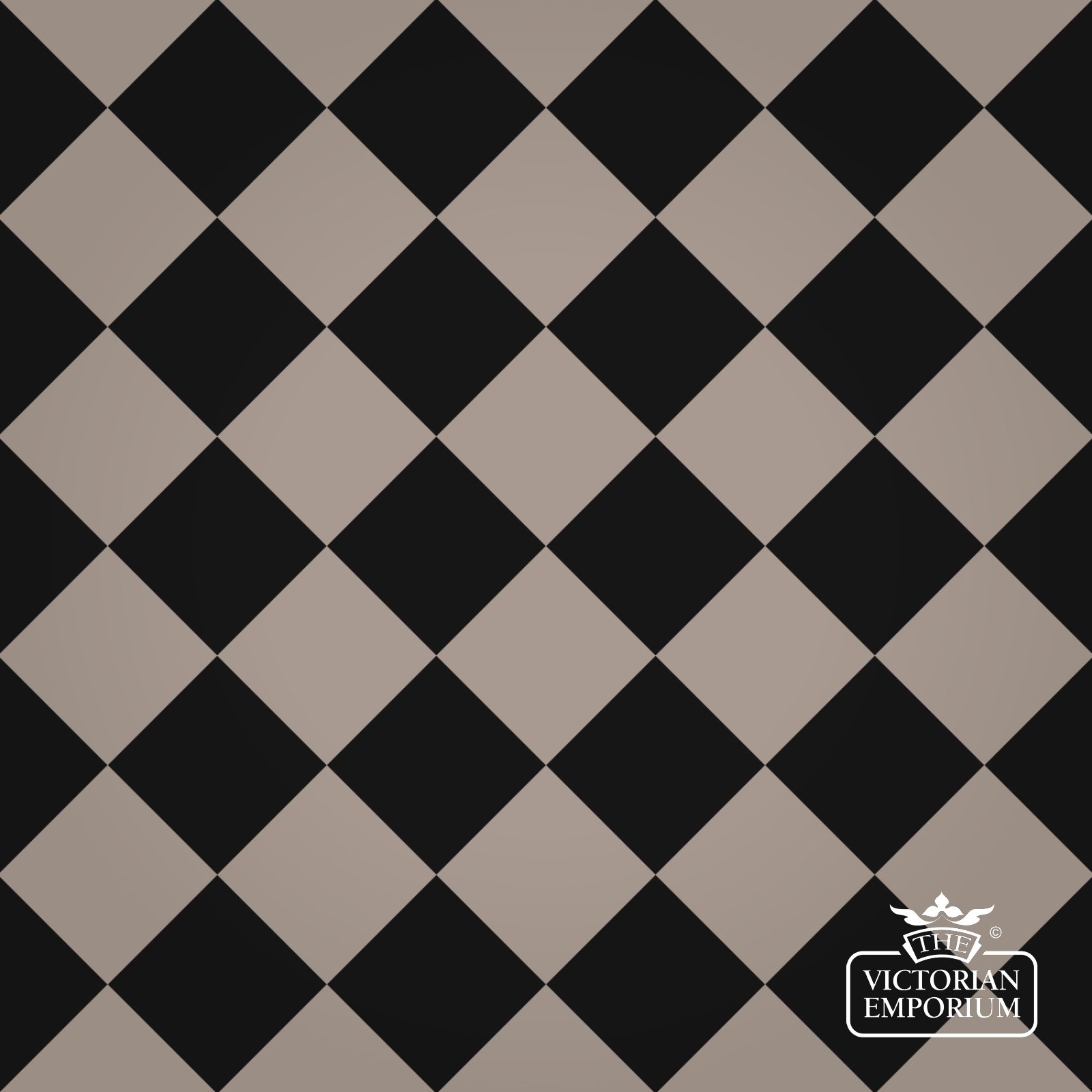 Victorian Path tiles - Black and Grey 10cm x 10cm squares (suitable for outdoor use)