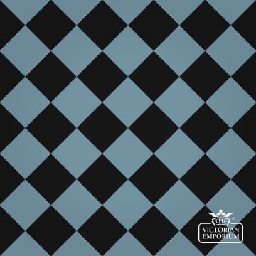 Path And Hallway Tiles Black And Dorset Blue 97mm C11