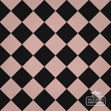 Path And Hallway Tiles Black And Pink 97mm C19