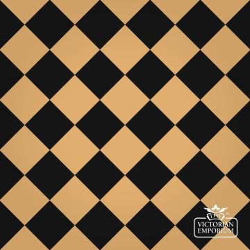 Path And Hallway Tiles Black And Cognac 97mm C21