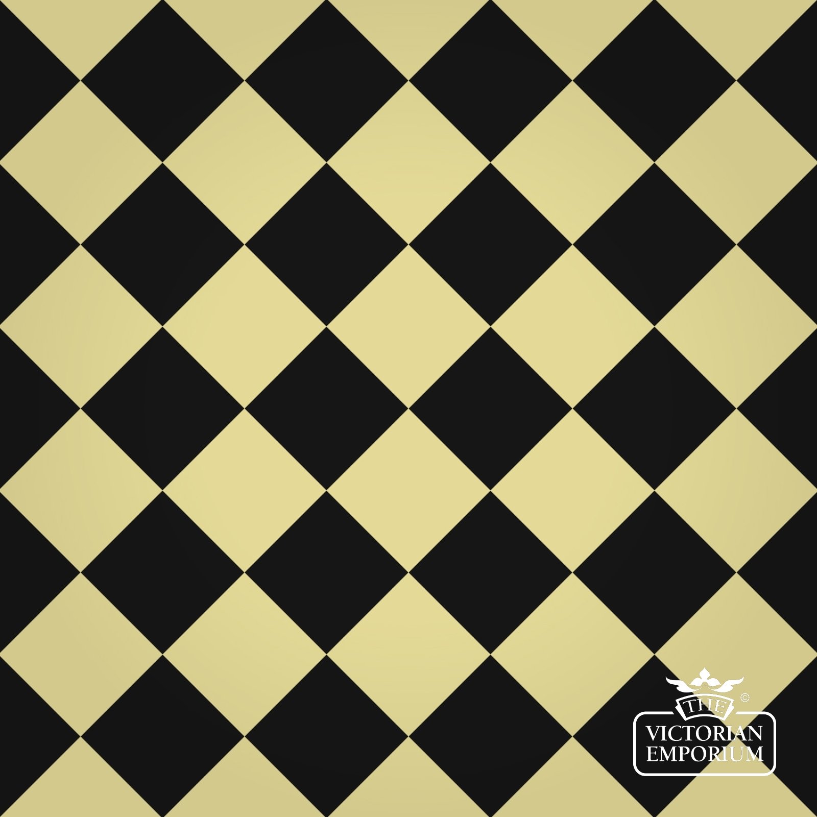 Victorian Path tiles - Black and Lime 10cm x 10cm squares (suitable for outdoor use)