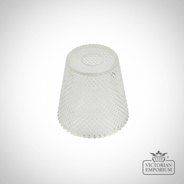 Diamond cross reeded replacement glass shade
