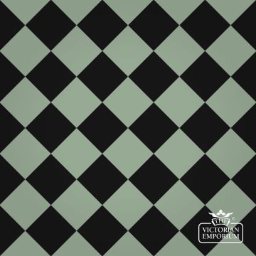 Path And Hallway Tiles Black And Sage 97mm C28