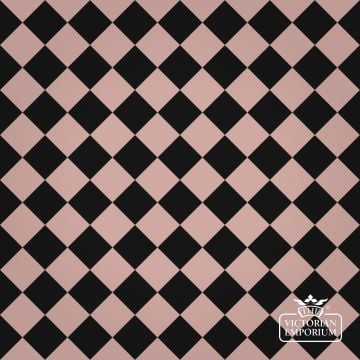 Path And Hallway Tiles Black And Pink 64mm Sq C19