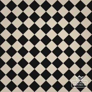 Path And Hallway Tiles Black And Off White 64mm Sq C01