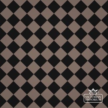 Victorian Path tiles - Black and Chocolate 64mm x 64mm squares (suitable for outdoor use)