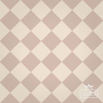 Victorian Path tiles - White and Light Pink 10cm x 10cm squares (suitable for outdoor use)