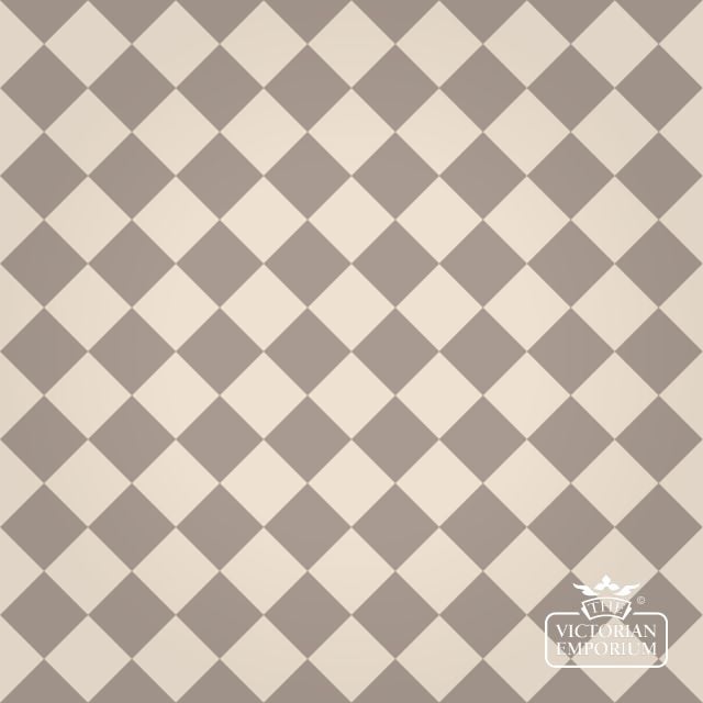 Victorian Path tiles - White and Grey - 64mm x 64mm squares (suitable for outdoor use)